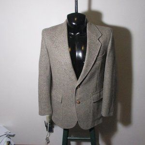 Men's PENDLETON Taupe 100% Virgin Wool Blazer Sports Jacket Size 40R